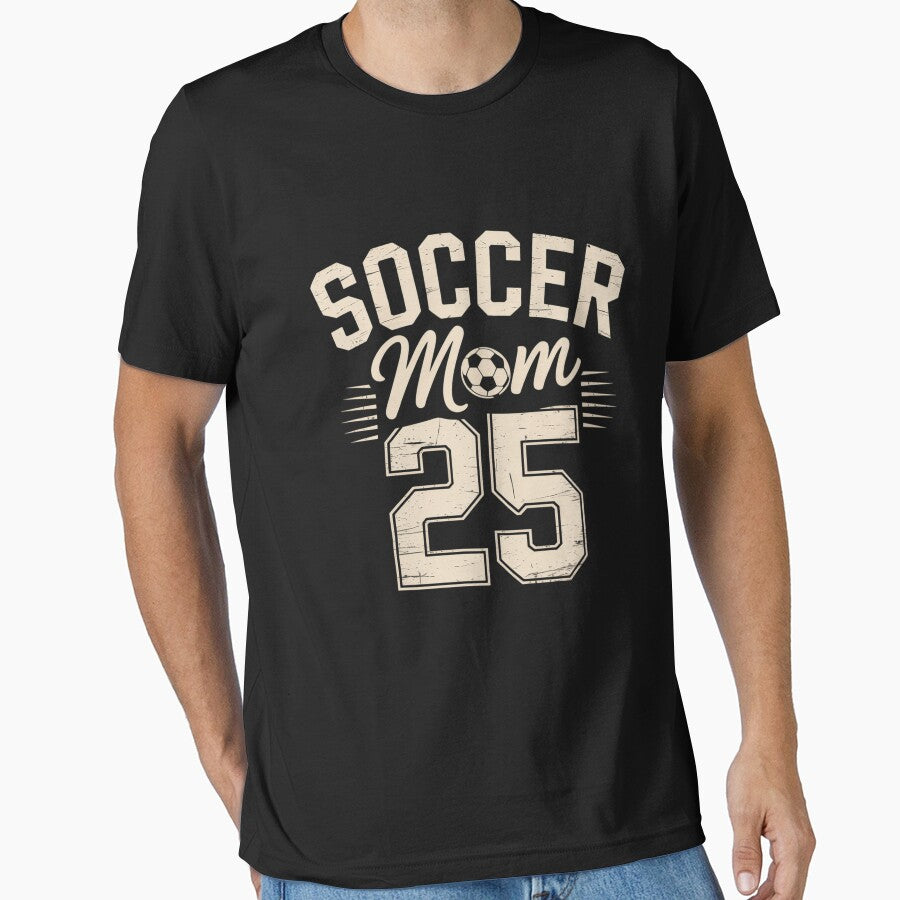Womens Soccer Mom Jersey Number 25 Favorite Player #25 Team by THagBlue