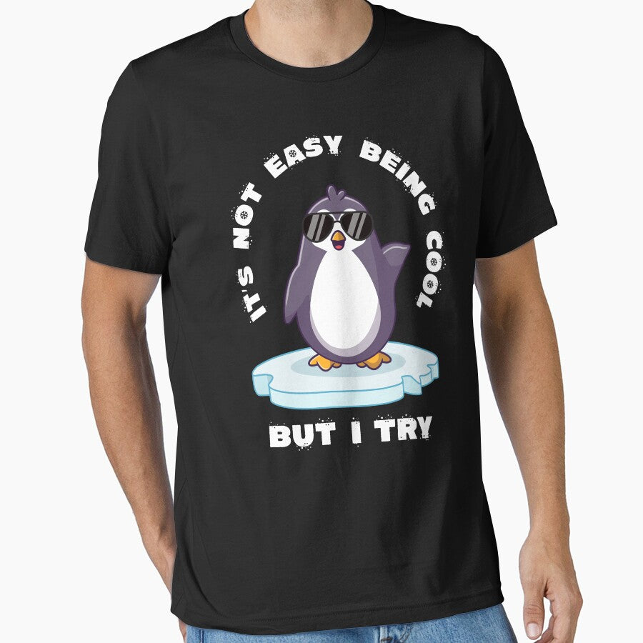 It's not easy being cool penguin (on dark colors) by messy-nessie