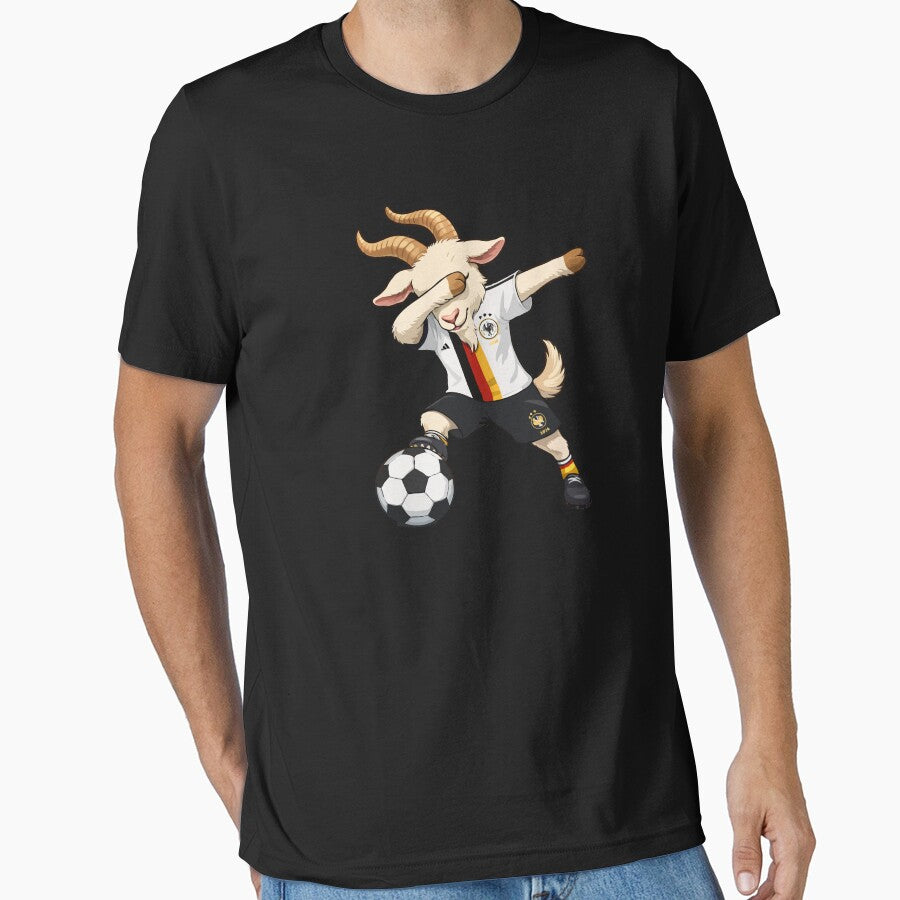 Dabbing GOAT Soccer Star – Funny Germany Football Meme | Ultimate World Cup Fan Design by BrainBubbleArt