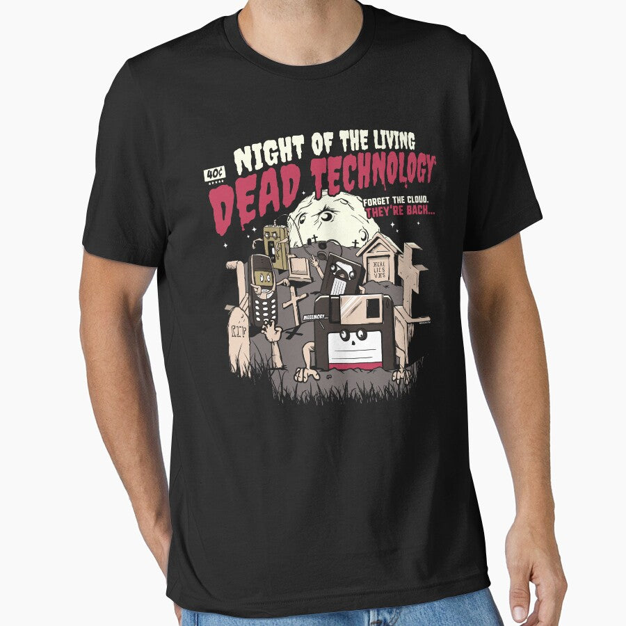 The Living Dead Technology Funny Halloween Geeky by Nerd Shizzle