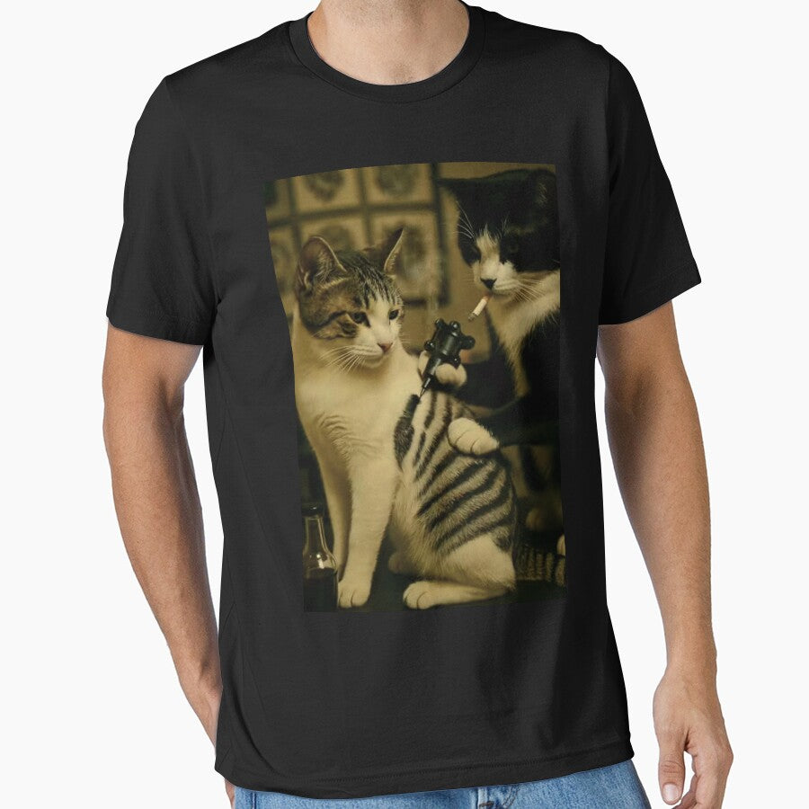 Funny Cat, Retro Cat Tattoo Meme, Funny, Parody, Funny Gift, Meme, Dark Humor by toongstudio