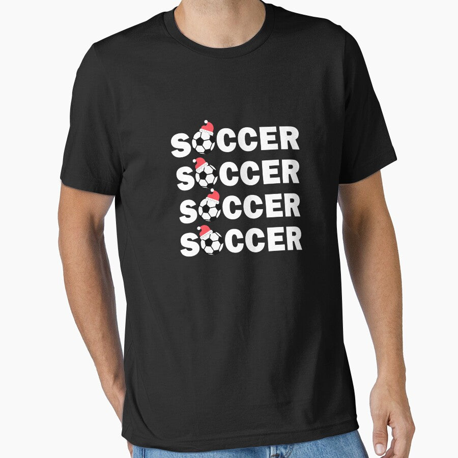 Funny Soccer Christmas Xmas Humor Santa Claus Sports by Essetino