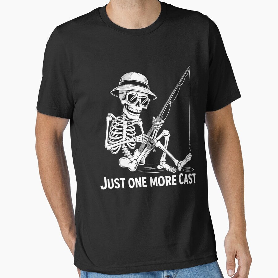Just One More Cast - Fisherman Skeleton Fishing Lover by waazwee6