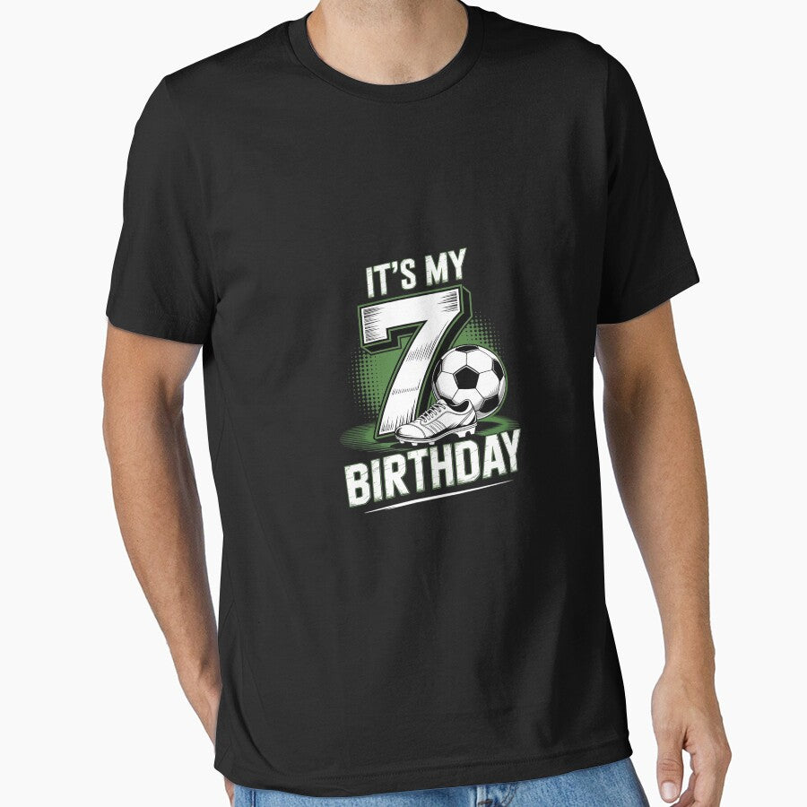 Kids 7 Year Old Soccer Boy Its My 7th Birthday Soccer Ball1 by MicanCuteStore