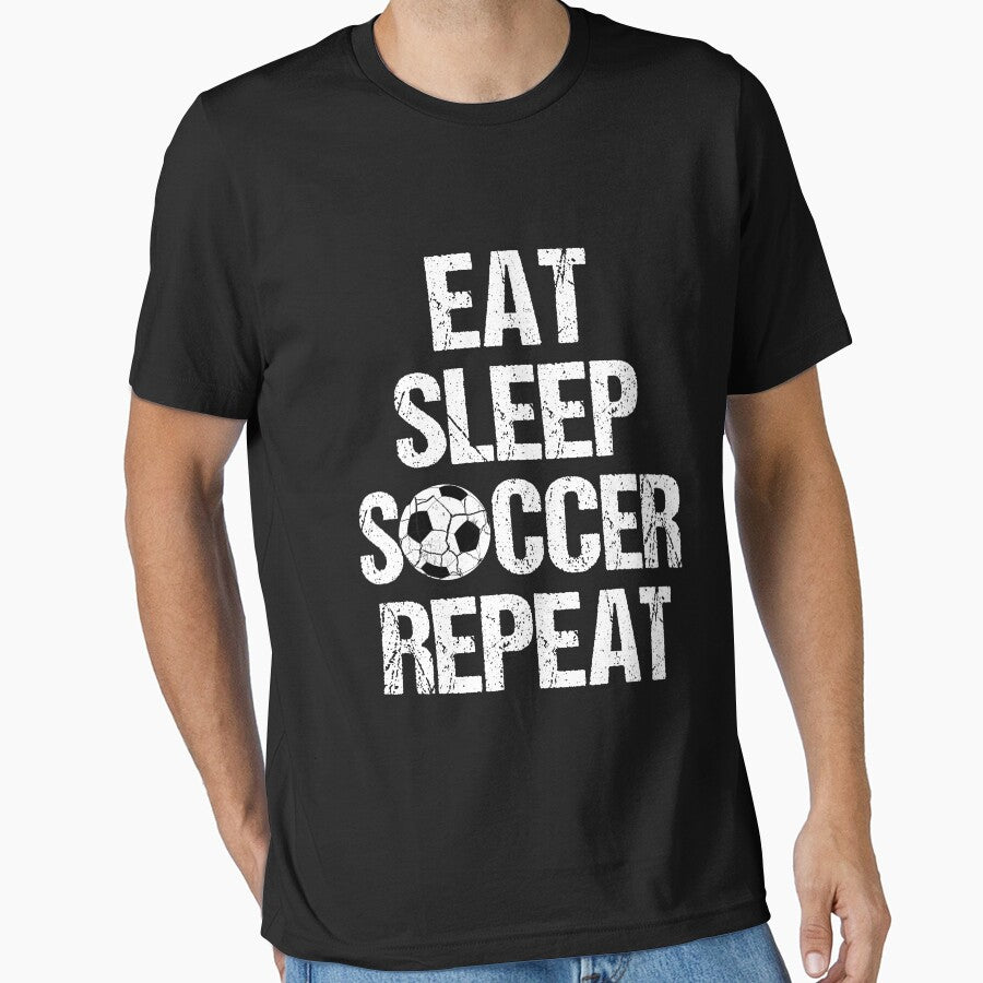 Eat Sleep Soccer Repeat T-shirt by 3familyllc
