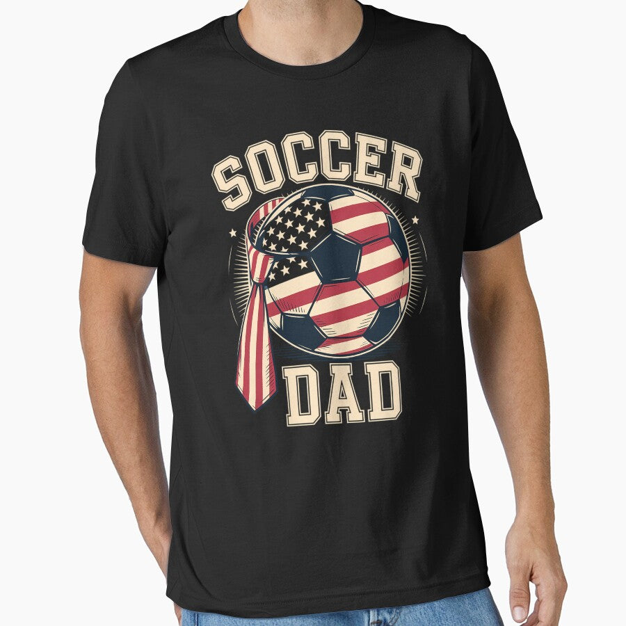 Soccer Dad USA Flag All American Fathers by BlassmausArt