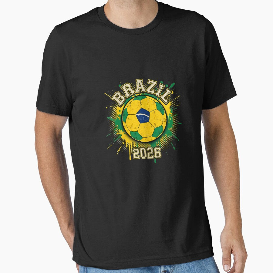 Brazil 2026 Soccer - Paint Splash Flag Ball by butterybud