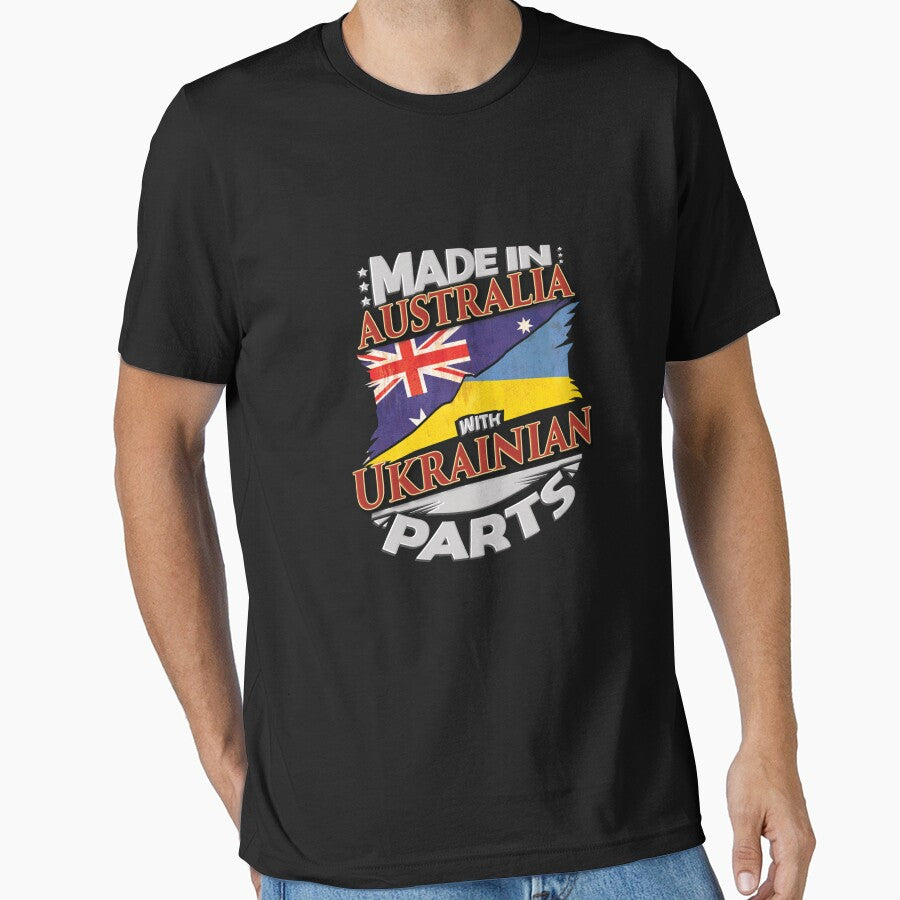 Made In Australia With Ukrainian Parts - Gift For Ukrainian From Ukraine Grown In Australia Classic T-Shirt by AlejandraAcuna