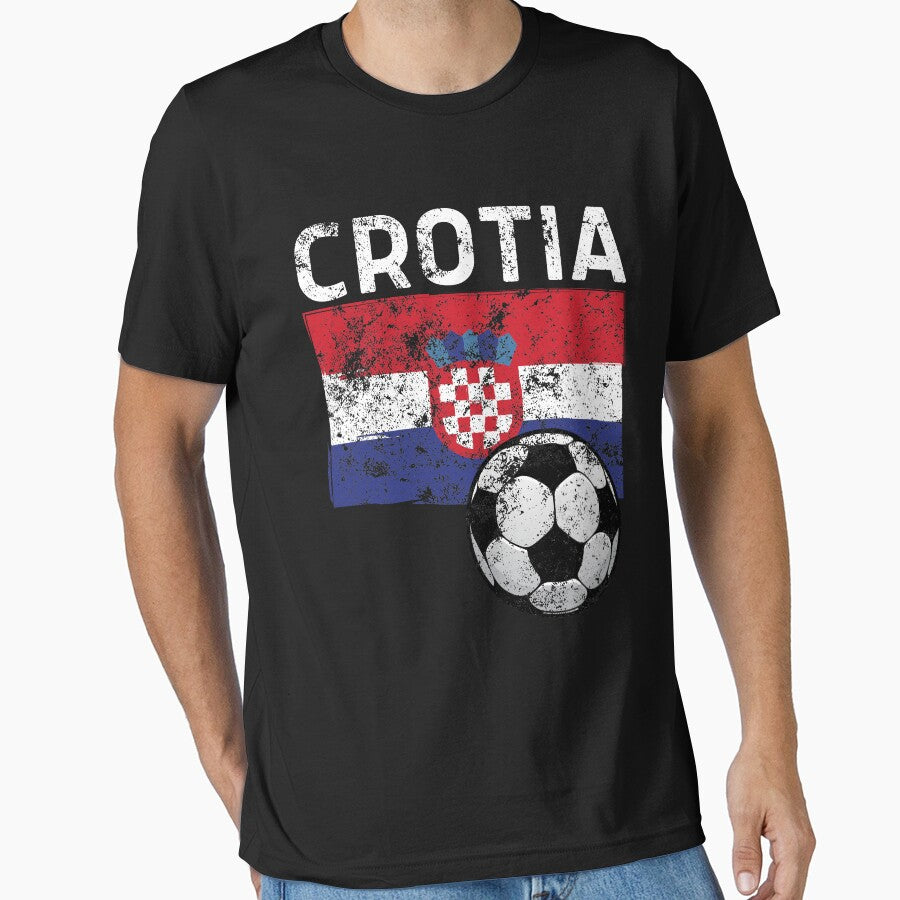 Croatia Flag Football Croatian Soccer Player Coach Gift by Easyas
