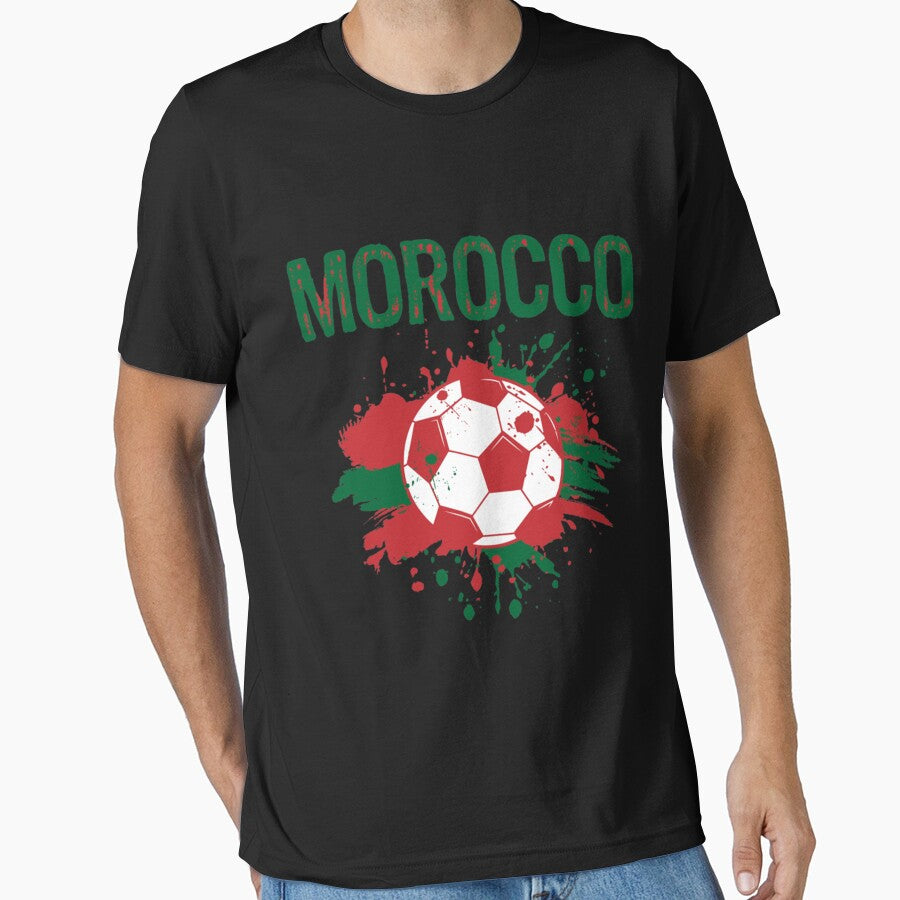 Morocco Soccer T-Shirt Fan Football Gift Cool Funny Quote - Morocco Soccer Tee Shirts Essentia by yeseniaval