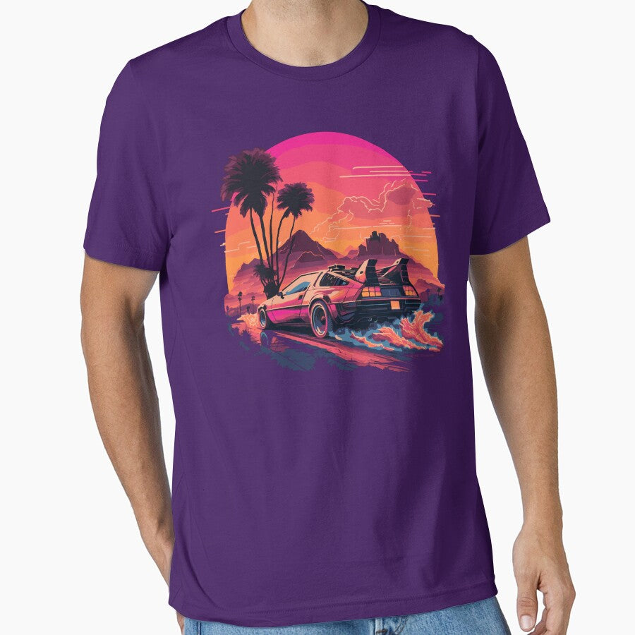 Synthwave DeLorean by RealityJockey