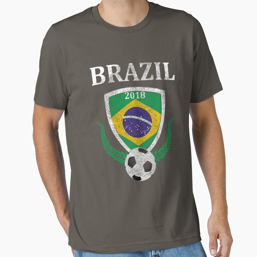 Brazil Soccer Shirt for Russia 2018 by SacCityThreads