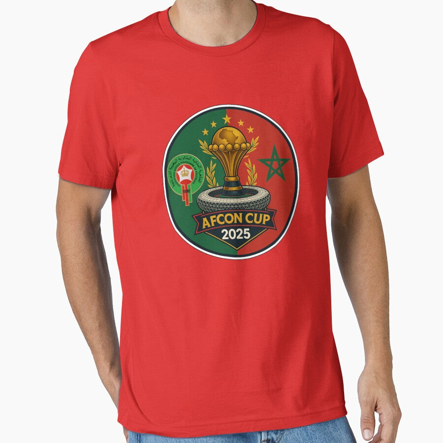AFCON 2025 Morocco  Atlas Lions Football Emblem by InPrintedWord