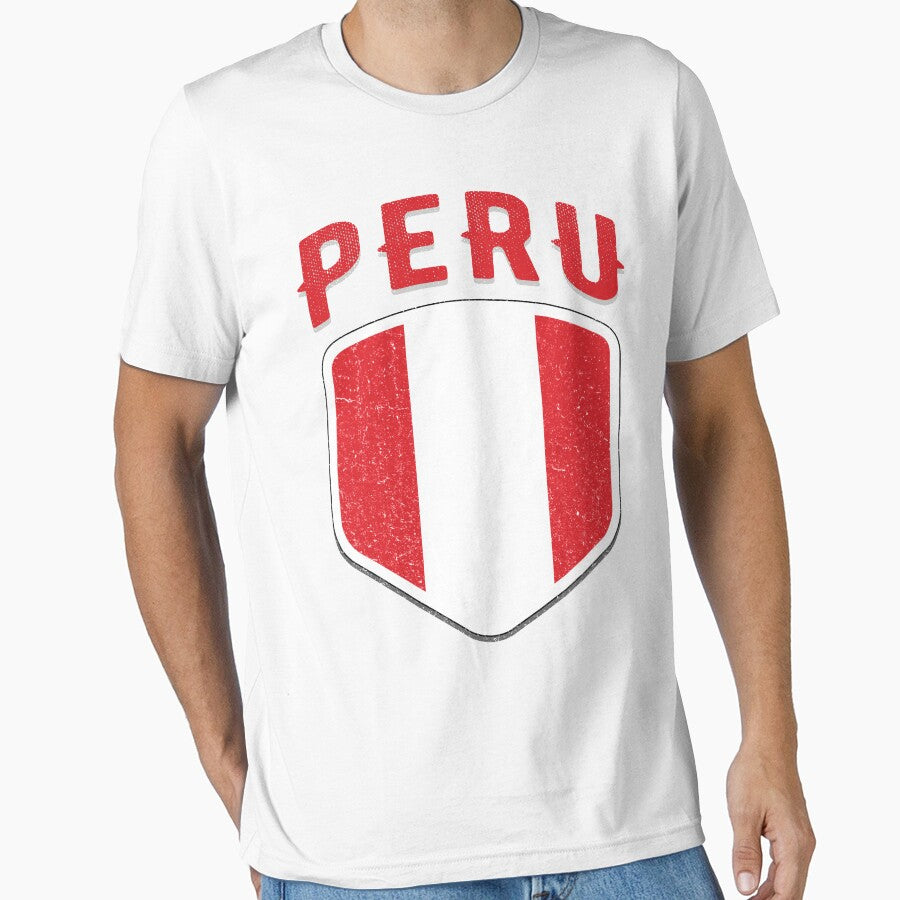 Peru National Flag World Sport Stadium Fan T Shirt Supporter Jersey Football Cup TShirt by screenworks