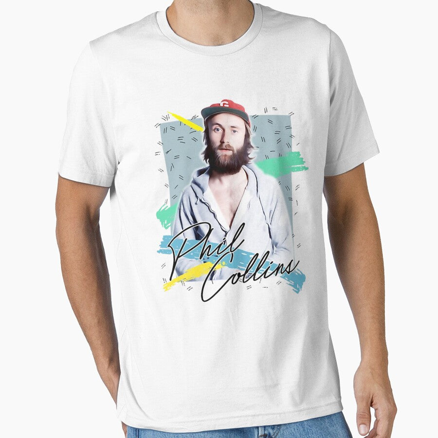 Retro 80s Phíl music Còllíns Aesthetic Fan Art Design by tamishaprue