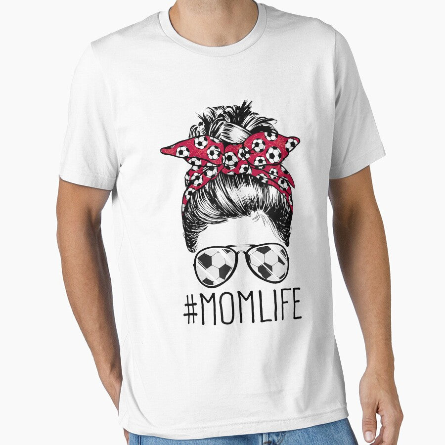 Mom Life Soccer Mom Mothers Day 2021 Messy Bun Funny by vastscreen