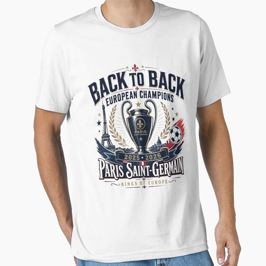 PSG Back To Back Champions Graphic Soccer Fan Gift by SabrinaMRowe