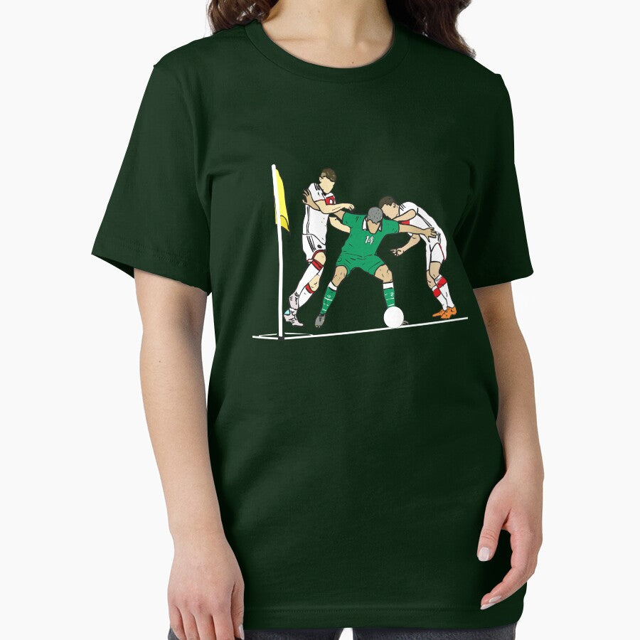 Holding the Fort - Jonathan Walters Corner Flag - Ireland vs Germany - Irish Football Fans by Melty Shirts