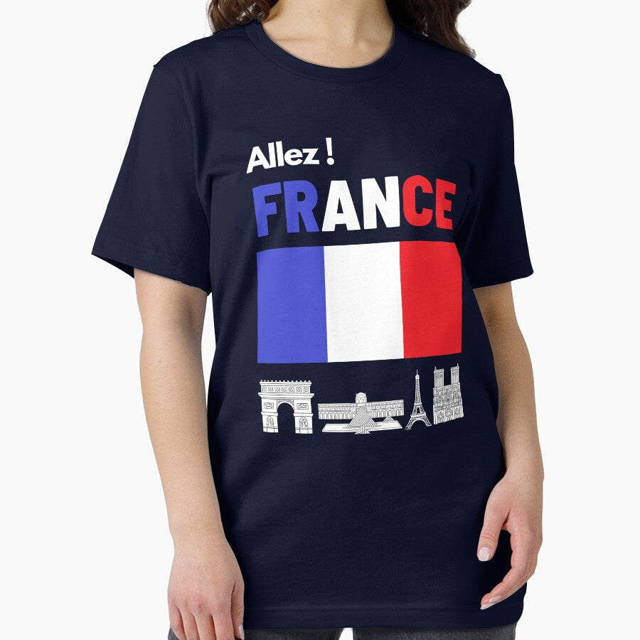 T-shirt France with flag/ Unisex t-shirt/ Sport supporter by LiliMimiCraftfy
