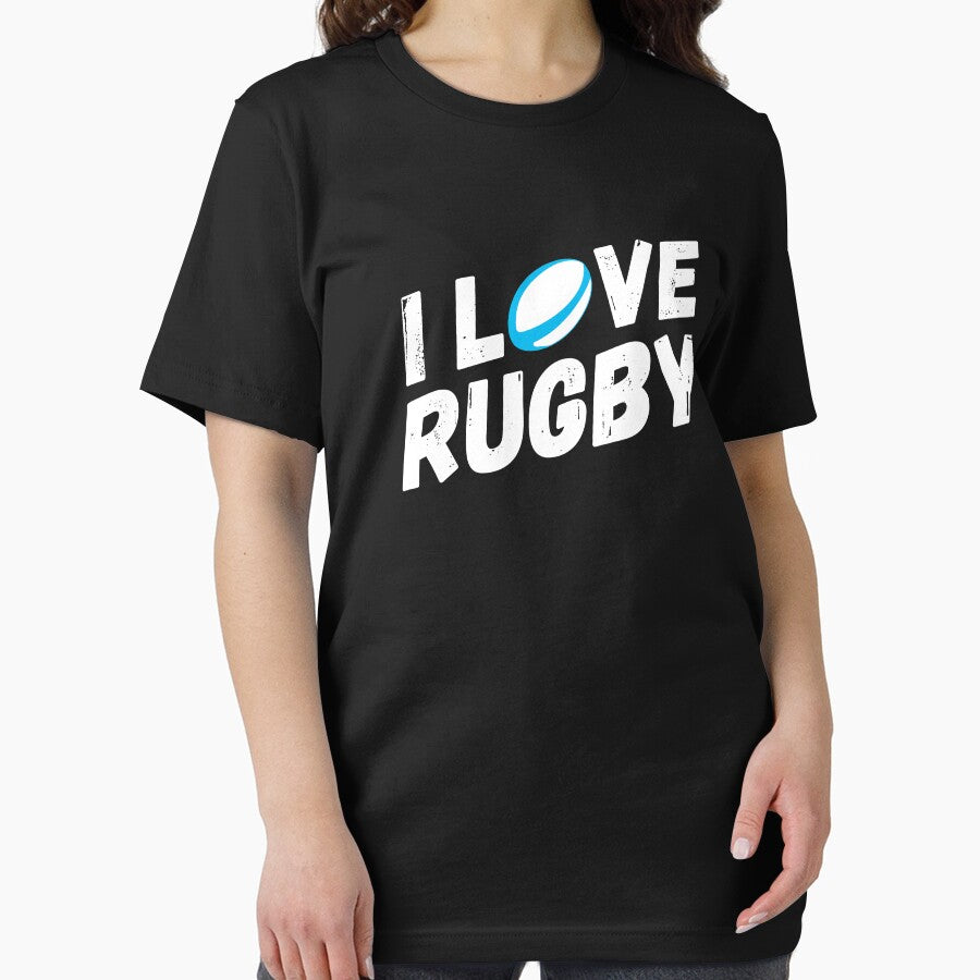 I LOVE RUGBY - Black by gemgemshop