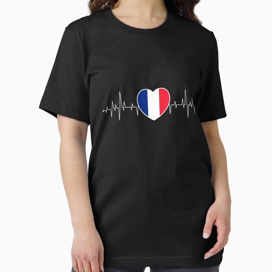 France Heartbeat / Pulse French Flag French by Lenny Stahl