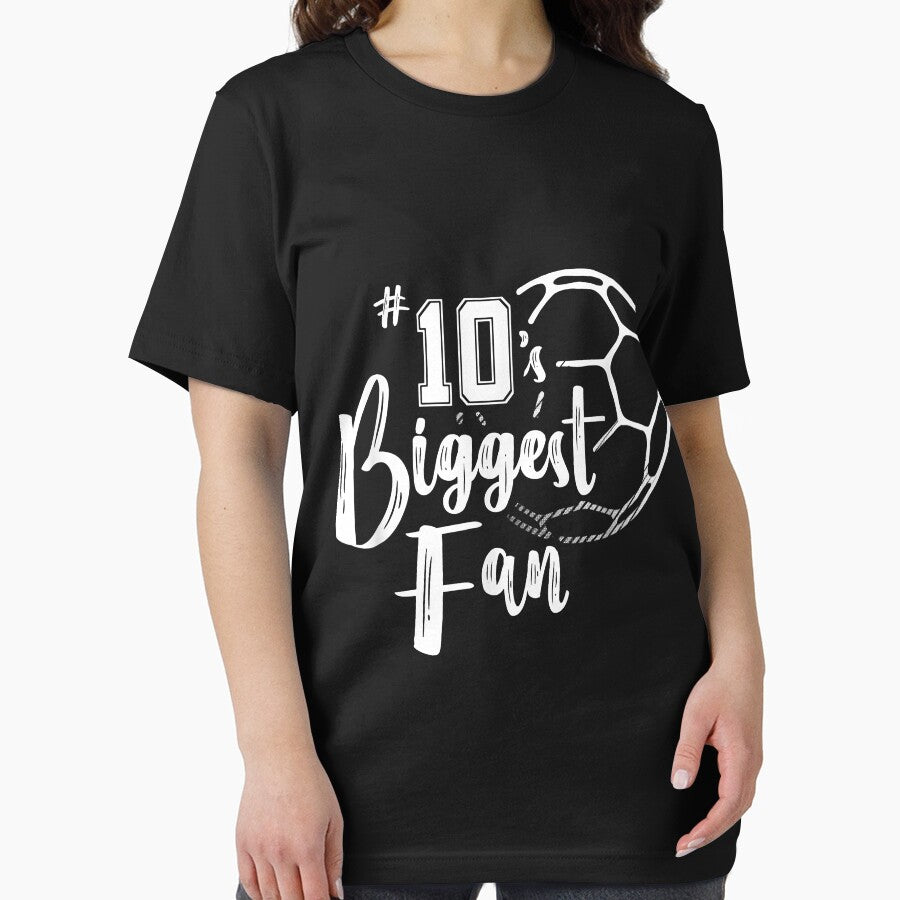 Number 10's Biggest Fan Shirt Soccer Player Mom Dad Family by Mitzi12312