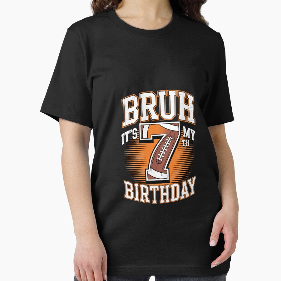 Bruh It's My 7th Birthday 7 Year Old Football Kids by EllinoKlemo