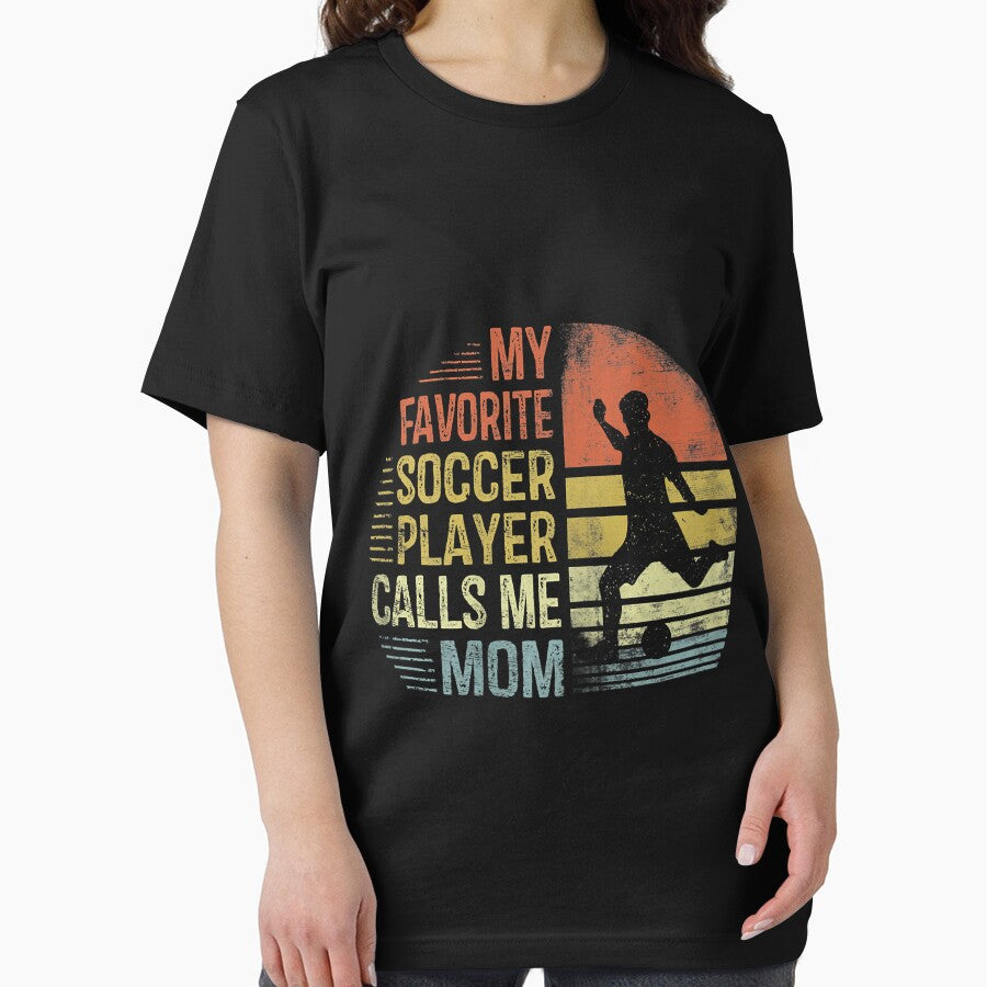 Womens My Favorite Soccer Player Calls Me Mom Shirt Mama Gifts by Mitzi12312