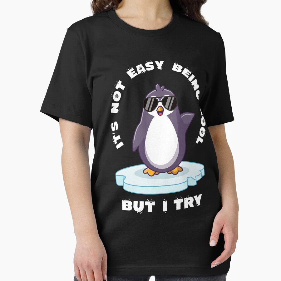 It's not easy being cool penguin (on dark colors) by messy-nessie