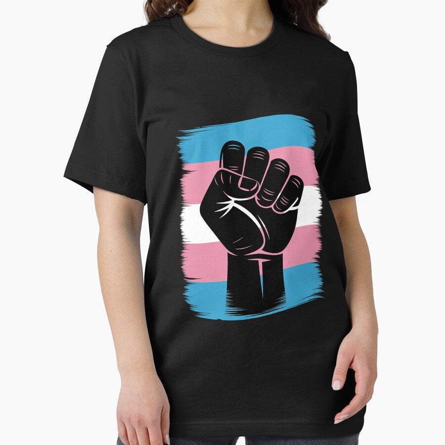 Transgender Fist LGBT-Q Cool Trans Pride Flag Color Ally by JessicaWalshdf