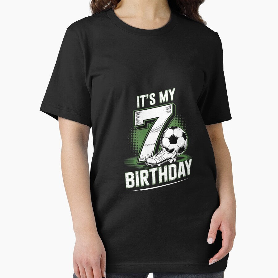 Kids 7 Year Old Soccer Boy Its My 7th Birthday Soccer Ball1 by MicanCuteStore
