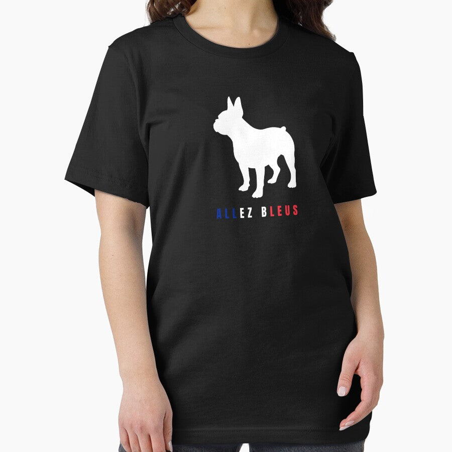 French Bulldog France Soccer Tournament Silhouette (For Dark Apparel) by TailPrints