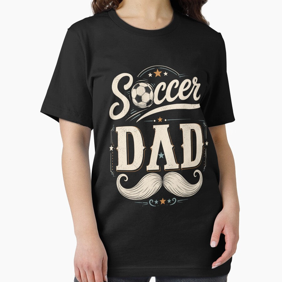 Soccer Dad Vintage Varsity Style Graphic With Mustache by FormalDehyena