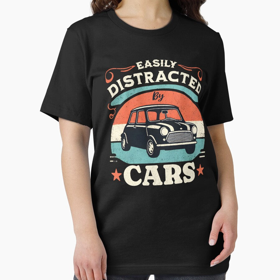 Easily Distracted By Cars - Retro Classic Mini by BeansterNL