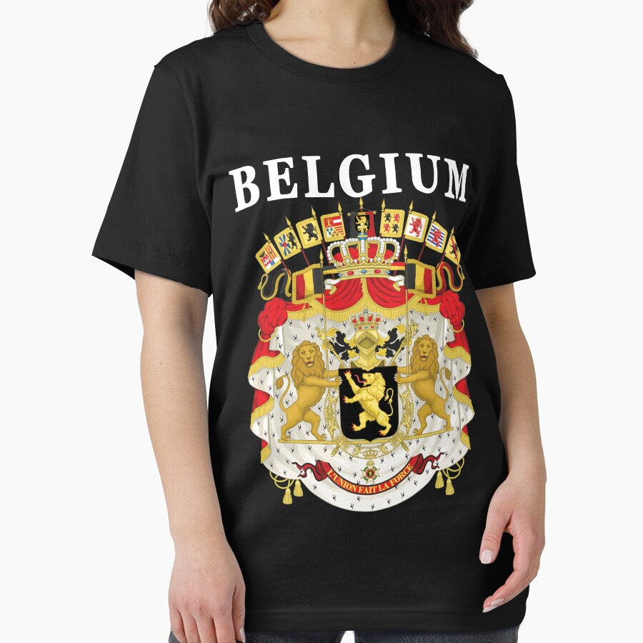 Belgium Coat of Arms National Fan Deluxe by merchhost