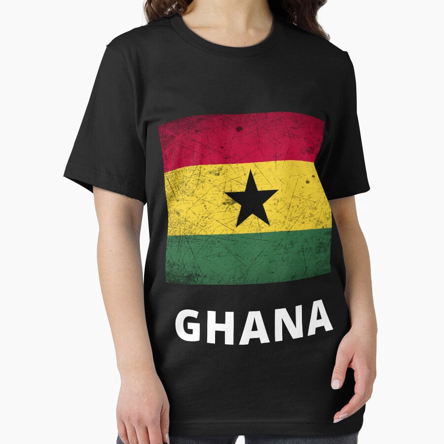 Distressed Ghanaian Flag | Black Stars | Ghanaian Pride Gift by Ellisen Prints