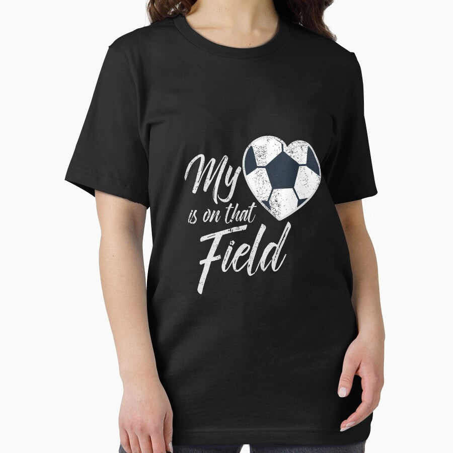 My heart is on that field soccer shirt, Soccer Shirt, Soccer Mom Shirt Personalized, Soccer Mom Shirt Custom With Number, Sports Mom Shirt by johnii1422