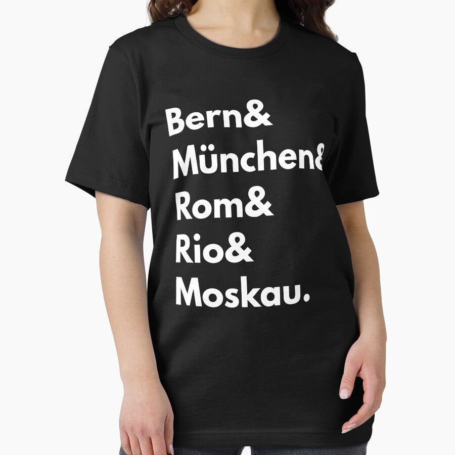Bern München Rom Rio Moskau - Germany Football Fan T-Shirt by geeksta