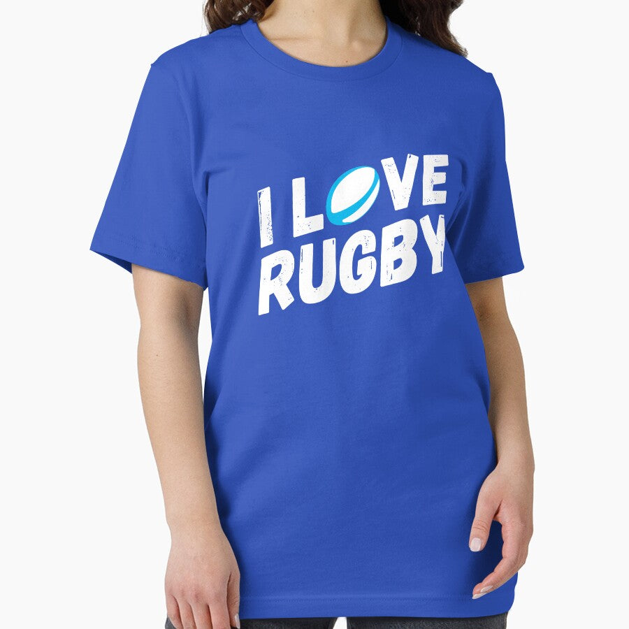 I LOVE RUGBY - Blue by gemgemshop
