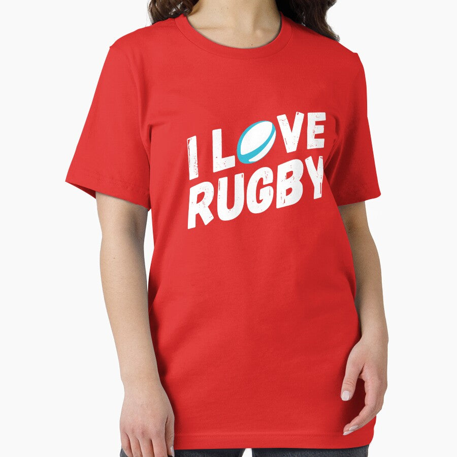 I LOVE RUGBY - Red by gemgemshop