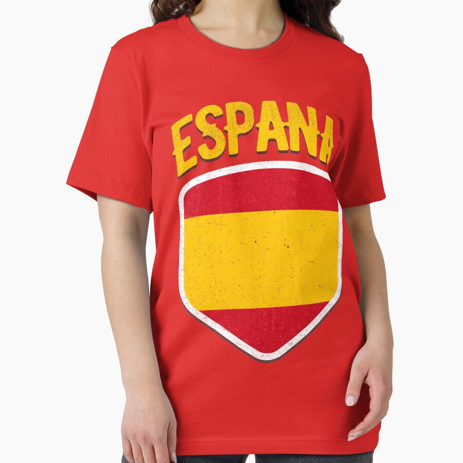 Spain National Flag World Sport Stadium Fans T Shirt Supporter Jersey Football Cup TShirt by screenworks