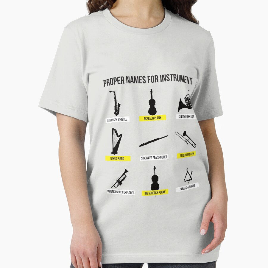 Proper Names for Musical Instruments Funny Musician Gift by Silly Dad Shirts