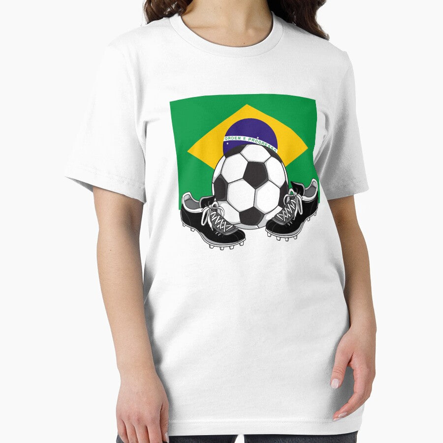 FOOTBALL BRAZIL SOCCER BRAZILIAN FLAG by SportsT-Shirts