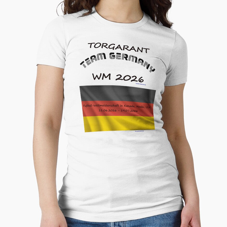 Schwarz Rot Gold Deutschland Fan T‑Shirt WM 2026 outfit by cabevo