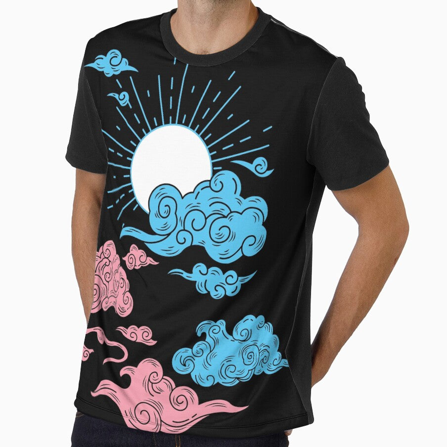 Trans Sun and Clouds. Transgender Pride by Subtle Pride Shop