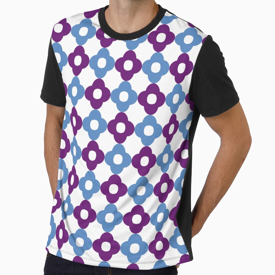 Retro floral - purple and blue by TalBright