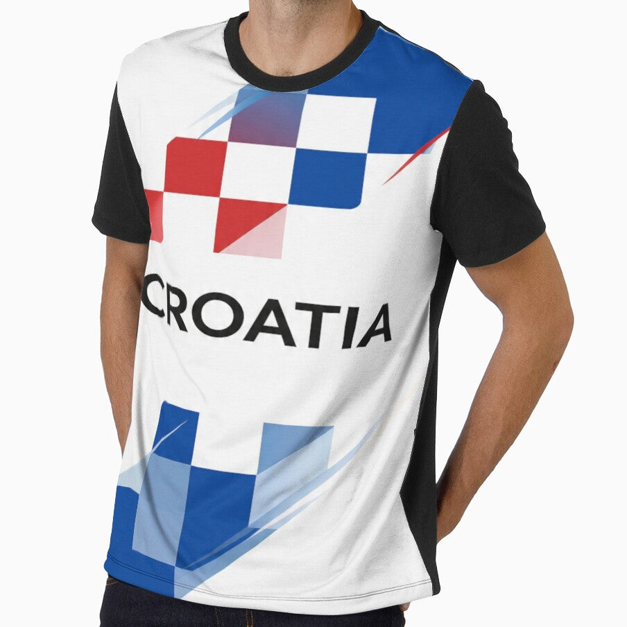 Croatia Checkerboard Football 2026 Tee by jackbermess