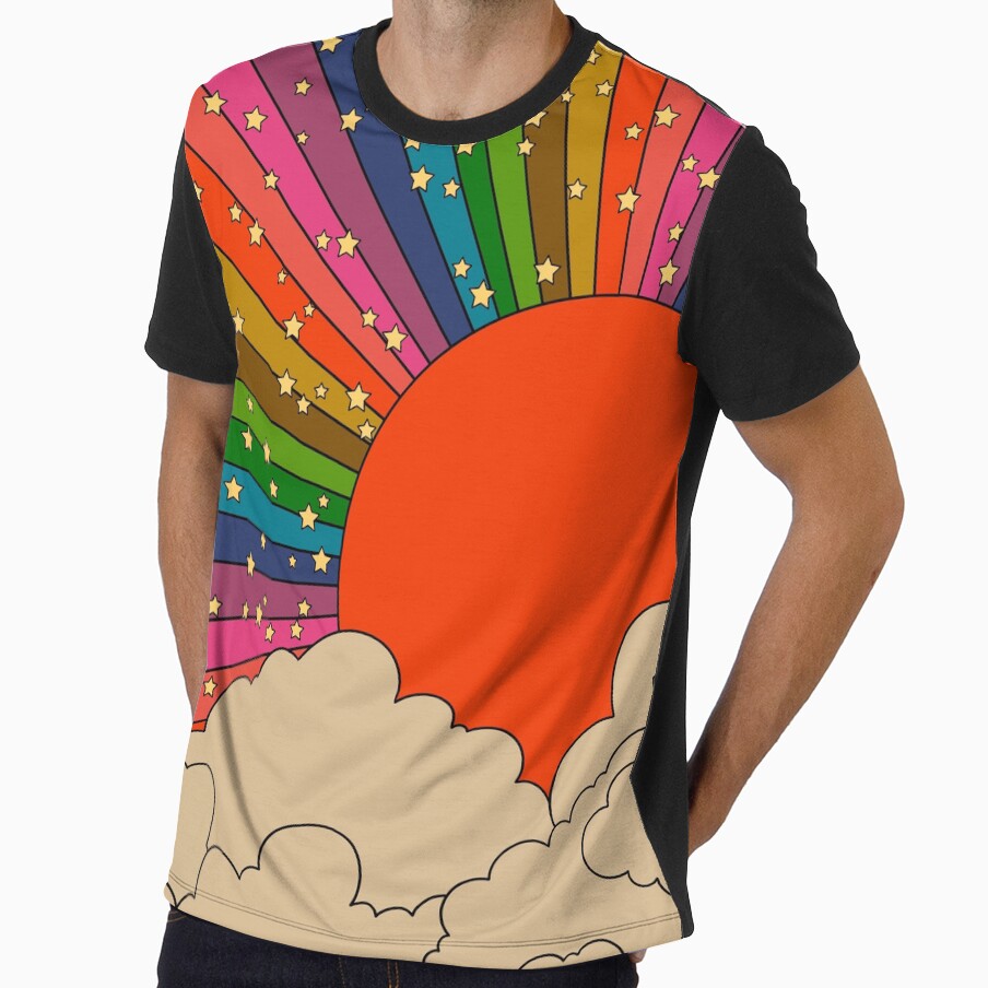 Rainbow 70s sun by Audrey Herbertson