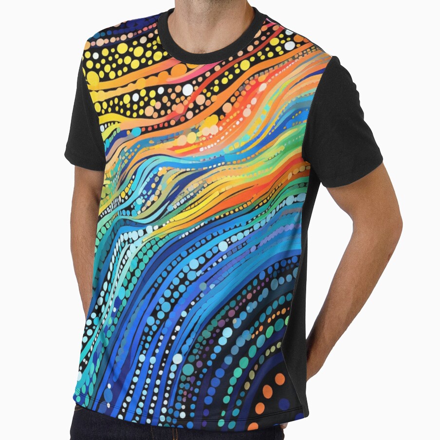 Aboriginal Inspired Dot Art - Wavy Dot Paths by GrinGalore