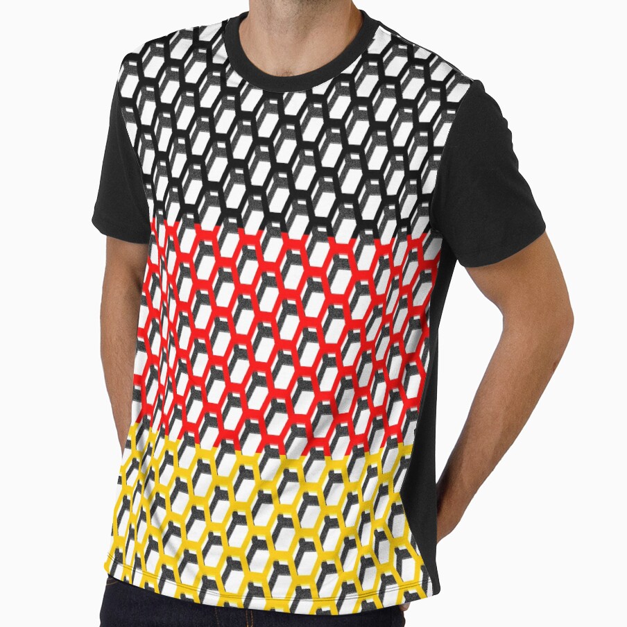 Germany Flag Grid Geometric Pattern by Carl's Clothing
